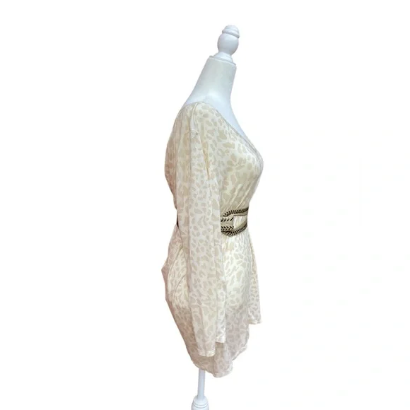 Calleen Cordero Metallic White Waist Cinching Uzi Belt Nickel and Brass Studding Calleen Cordero | Accessories | Calleen Cordero Washed White  main image 4